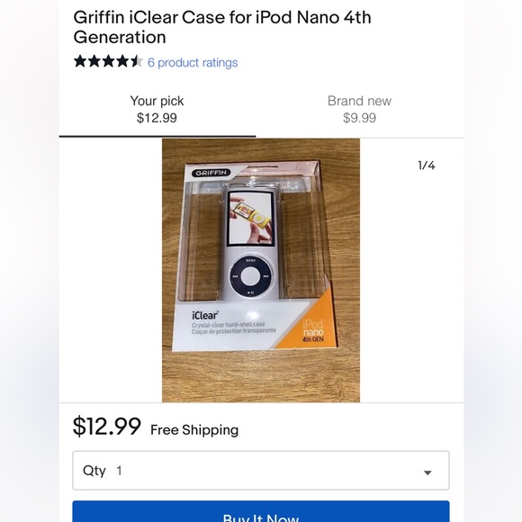 Griffin iClear Case for iPod Nano 4th Generation - Picture 3 of 5